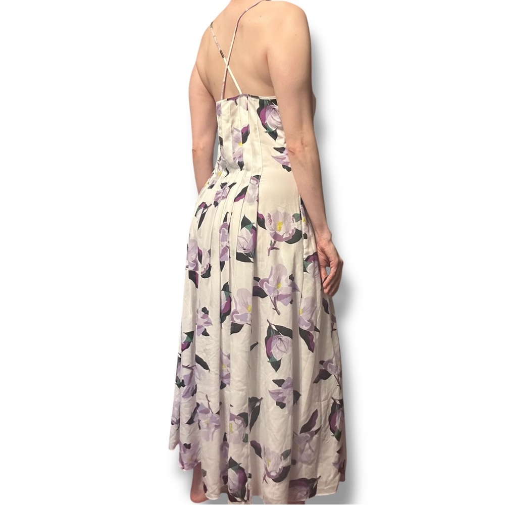 Banana Republic Floral Pintuck Dress Size 10 / M - Picture 4 of 7
